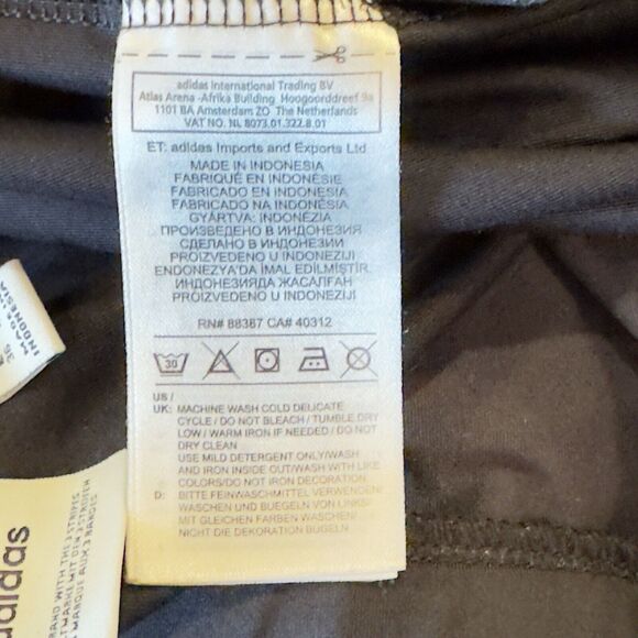 Adidas Womens Originals 3-Stripes Size S Black Leggings Sports Athleisure DH4195 - Picture 6 of 8